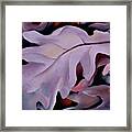 Purple Leaves - Abstract Modernist Nature Painting Framed Print