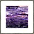 Purple Waves And Reflections Of The Sunset Framed Print