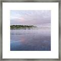 Putnamville Reservoir Danvers Massachusetts Misty Sunrise Framed Print