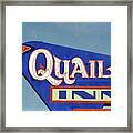 Quail Inn Framed Print