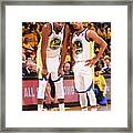 Quinn Cook And Kevin Durant Framed Print