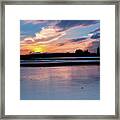 Race Point Lighthouse Silhouette Framed Print