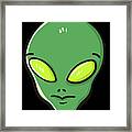 Raid Area 51 Alien Head Framed Print
