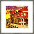 Railway Museum Of San Angelo, Texas, At Sunset - Digital Painting Framed Print