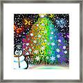 Rainbow Christmas Tree Framed Print