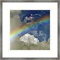 Rainbow In The Clouds Framed Print