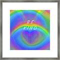Rainbow Love - Be Kind Face Mask Framed Print