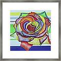 Rainbow Rose Framed Print