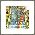 Rainbow Stairs Framed Print
