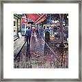 Rainy Night In Bar Harbor Framed Print