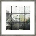 Rainy Window Framed Print