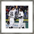 Rajai Davis And Josh Wilson Framed Print