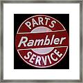 Rambler Service Vintage Sign Framed Print