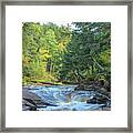Rapids On The Presque Isle River Framed Print