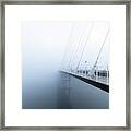Ravenel Bridge Morning Fog Framed Print