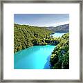 Travertine Dam Between Milanovac Gavanovac Lakes - Croatia Framed Print