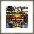 Ray Of Hope On The Frosted Lake Poem Framed Print