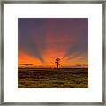 Rays Over The Ranch Framed Print