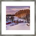 Reading Vermont Jenne Farm Snowy Scene Framed Print