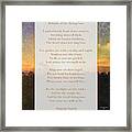 Rebirth Of The Rising Sun Poem Framed Print