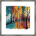 Rebound Art No2 - Colorful Forest Framed Print