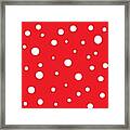 Red And White Polka Dots Framed Print