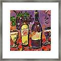 Red And White Wine Framed Print