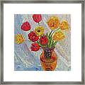 Red And Yellow Tulips Framed Print