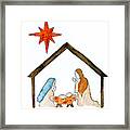 Red Bethlehem Star Framed Print