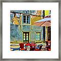 Red Chairs Framed Print