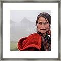 Red Hmong Lady Framed Print