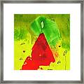 Red On Green With Music 111410 Framed Print