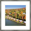 Red On Red At Lake Willoughby, Vermont Framed Print