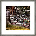 Red Rim Bicycle Framed Print