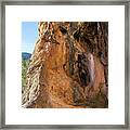 Red-brown Rock Formation 2. Abstract Mountain Beauty Framed Print