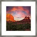 Red Rocks At Sunset Framed Print