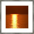 Red Sunset View At Sea Framed Print