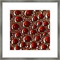 Red Water Bubbles Framed Print