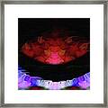 Red White Black And Blue Flames Of Social Justice Framed Print