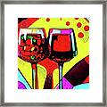 Red Wine Pop Art Iv Framed Print