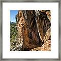 Red-brown Rock Formation 5. Abstract Mountain Beauty Framed Print