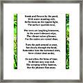 Reeds And Flowers By The Pond Poem Framed Print