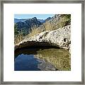 Water Hole In The Mountains Framed Print