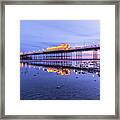 Reflection Of The Pier At Sunset Framed Print