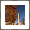 Reflection Of Washington Monument Framed Print