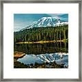 Reflections And A Tinge Of Autumn Framed Print