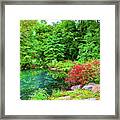 Reflections On An Autumn Day, Central Park, Nyc Framed Print