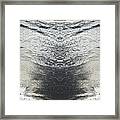 Reflections On The Beach, Sea Water Meets Symmetry Framed Print