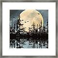 Reflective Shadows - Blue And Gray Art Framed Print