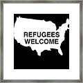 Refugees Welcome Usa Framed Print